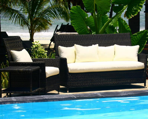 Sofa Set Lorraine Gartenmöbel 1x Bank 2x Sessel 1x Tisch