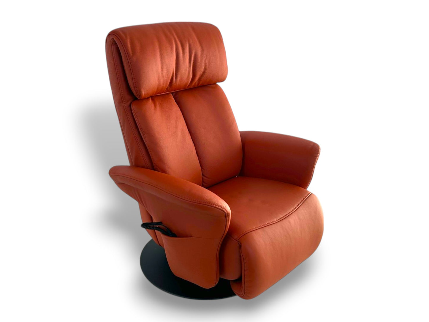 Sessel Himolla 7627 Easy-Swing Relaxsessel – 2-motorig, mit Aufstehhilfe, Leder Longlife Soft Mandarine