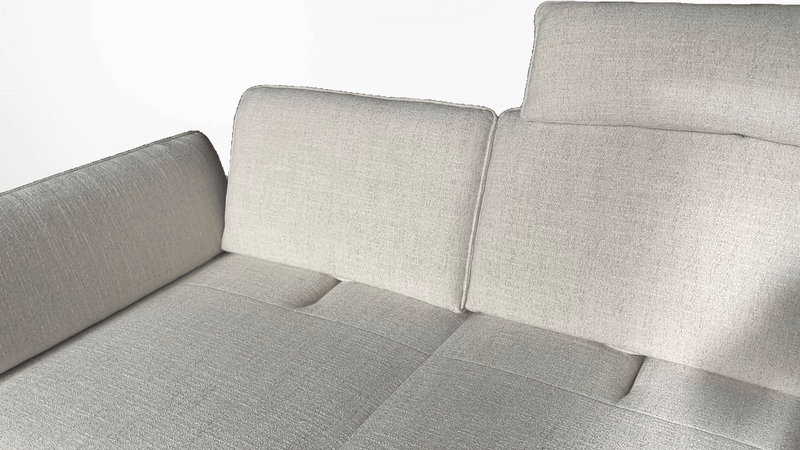 Ecksofa JOOP! 8166 mit Hocker – Modernes Designer-Sofa aus Stoff Canvas Natura