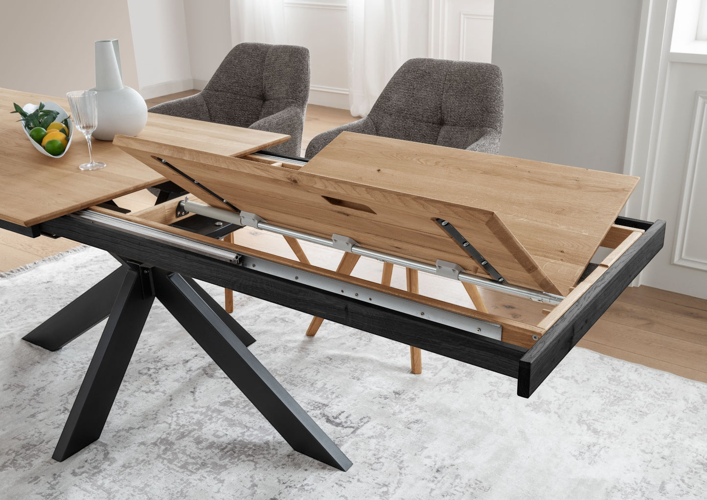 Ausziehtisch <EicheXpert> aus geölter Massivholz-Eiche
