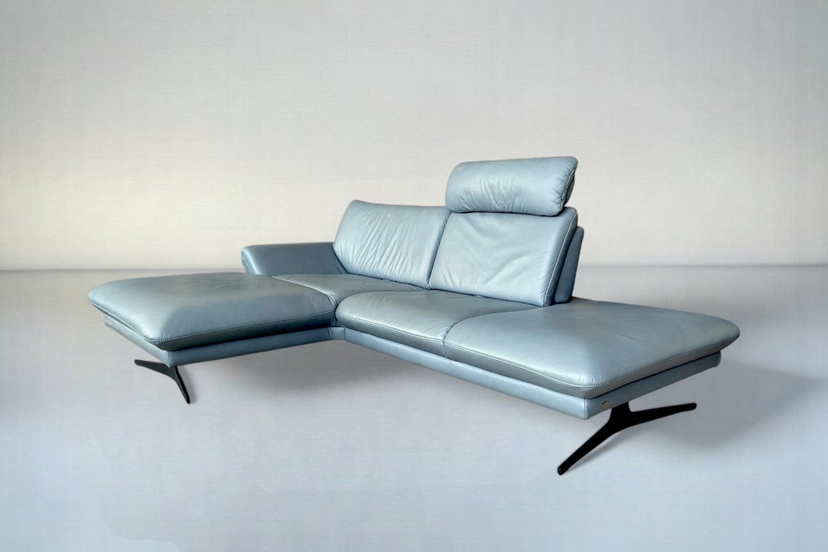 Ecksofa Himolla Aranca 1918 aus Longlife Leder Aqua