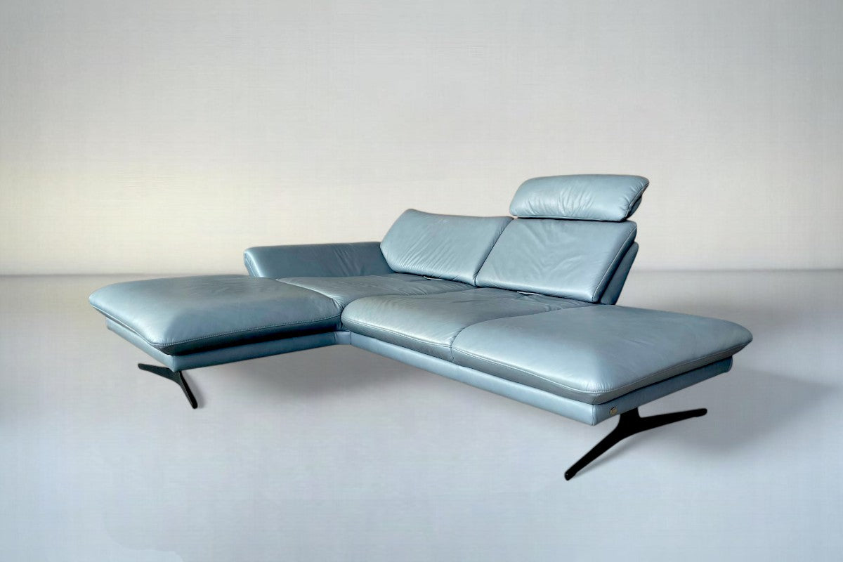 Ecksofa Himolla Aranca 1918 aus Longlife Leder Aqua