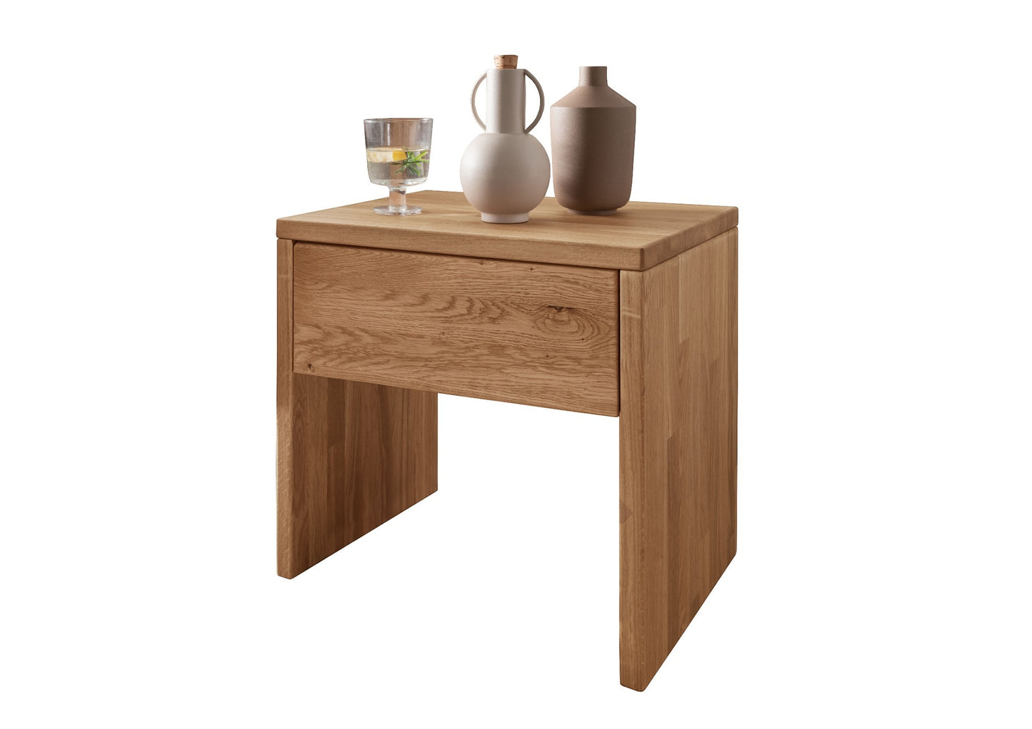 Nachttisch LISA aus massiver Eiche – Modernes Design mit Schublade