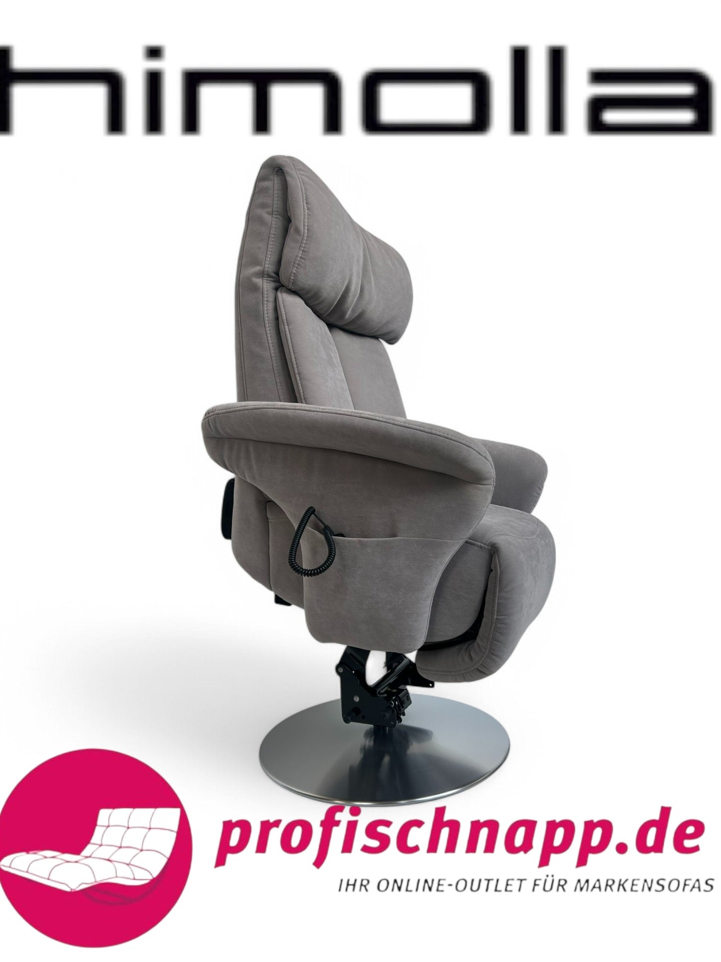 Sessel Himolla 7627 Easyswing Relaxsessel elektrisch mit Aufstehhilfe – 2-motorig, Bezugsstoff Nuvano Stein