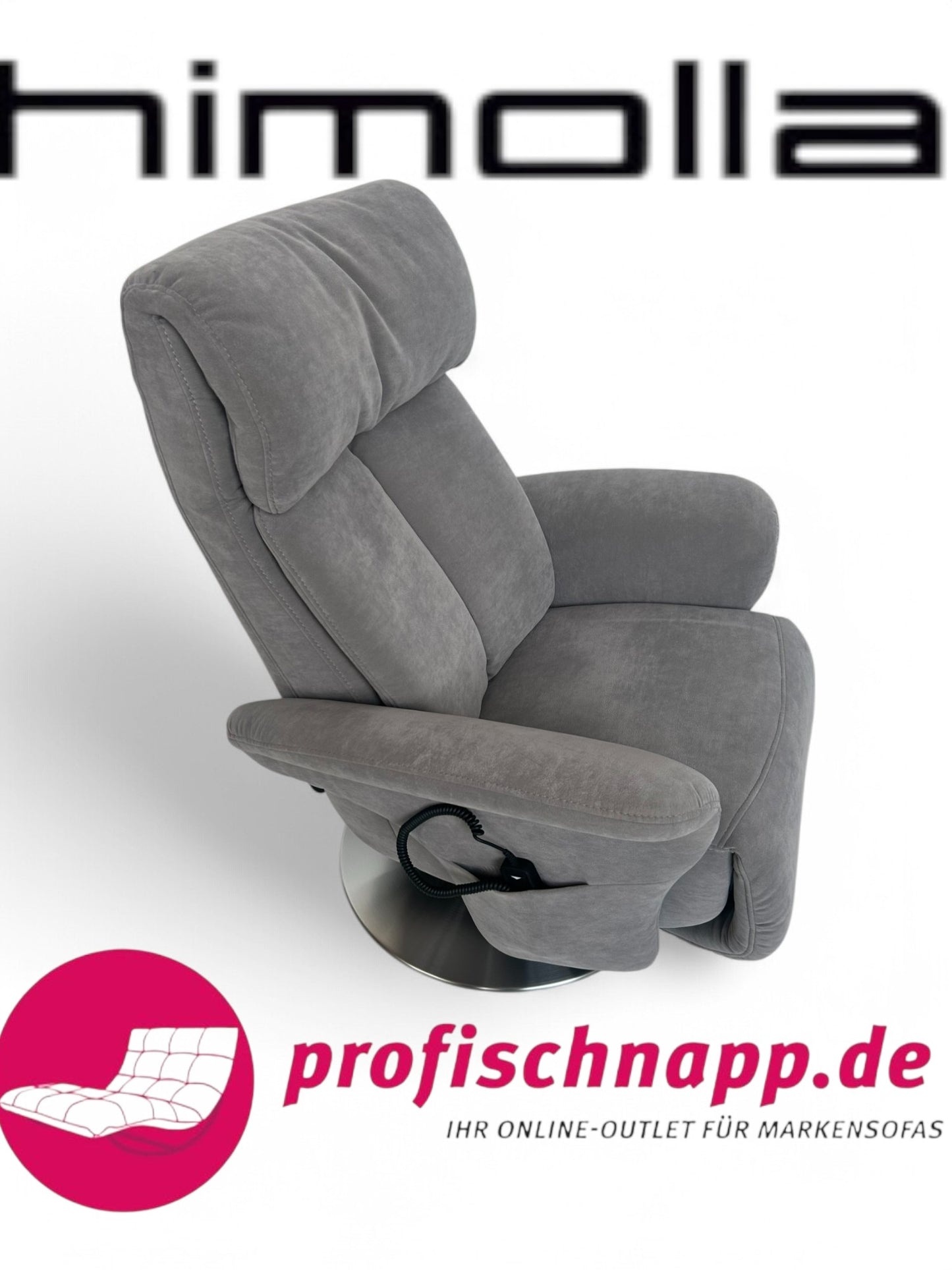 Sessel Himolla 7627 Easyswing Relaxsessel elektrisch mit Aufstehhilfe – 2-motorig, Bezugsstoff Nuvano Stein