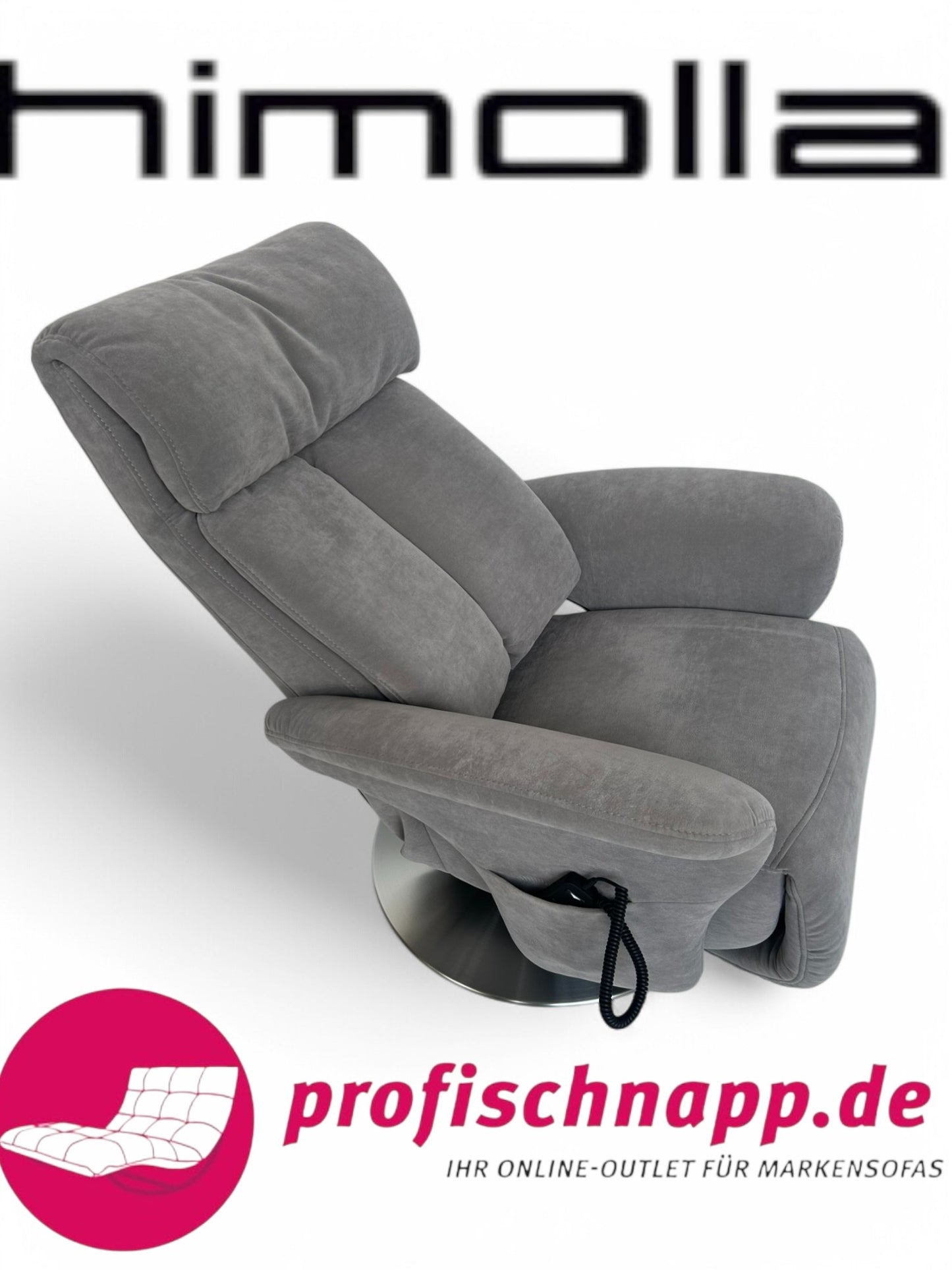 Sessel Himolla 7627 Easyswing Relaxsessel elektrisch mit Aufstehhilfe – 2-motorig, Bezugsstoff Nuvano Stein