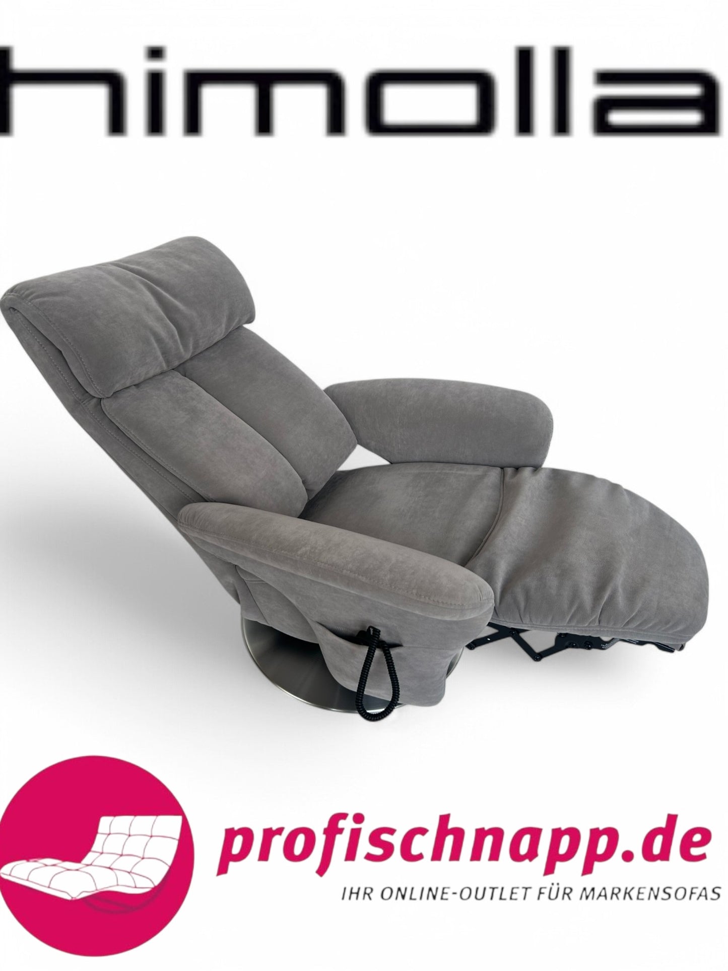 Sessel Himolla 7627 Easyswing Relaxsessel elektrisch mit Aufstehhilfe – 2-motorig, Bezugsstoff Nuvano Stein