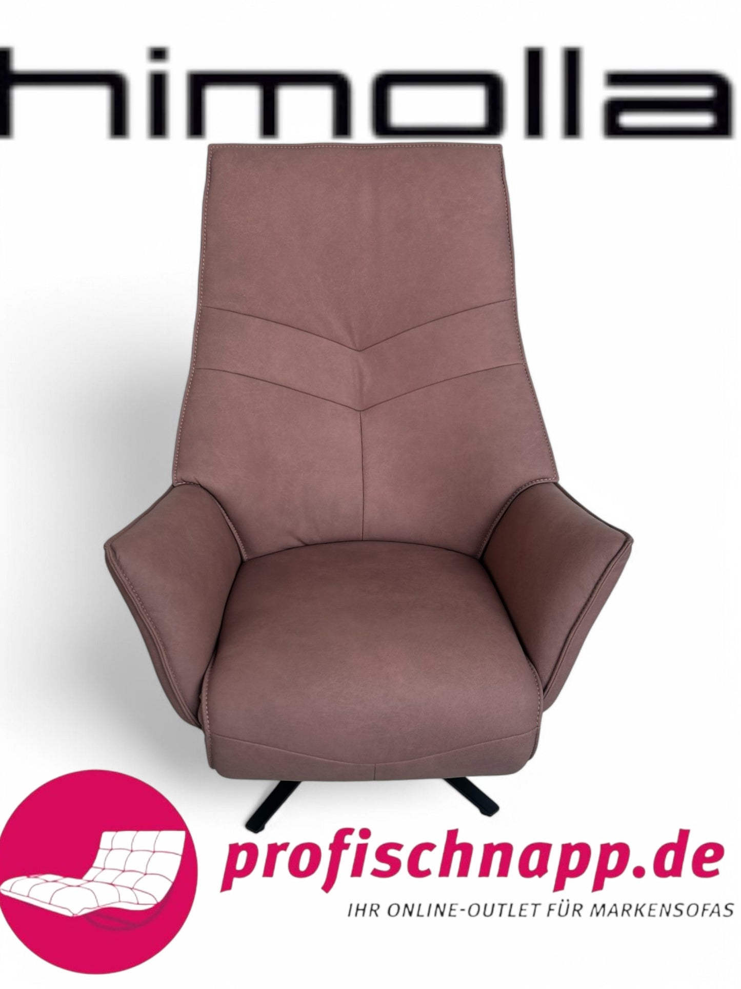Sessel Himolla 7911 S Lounger Relaxsessel elektrisch – 2 Motoren, elektrische Kopfteilverstellung & Funkfernbedienung, Größe Medium, Leder Leonessa Lachs
