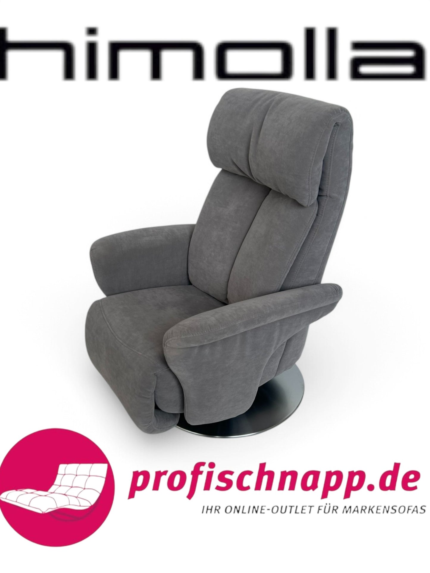 Sessel Himolla 7627 Easyswing Relaxsessel elektrisch mit Aufstehhilfe – 2-motorig, Bezugsstoff Nuvano Stein