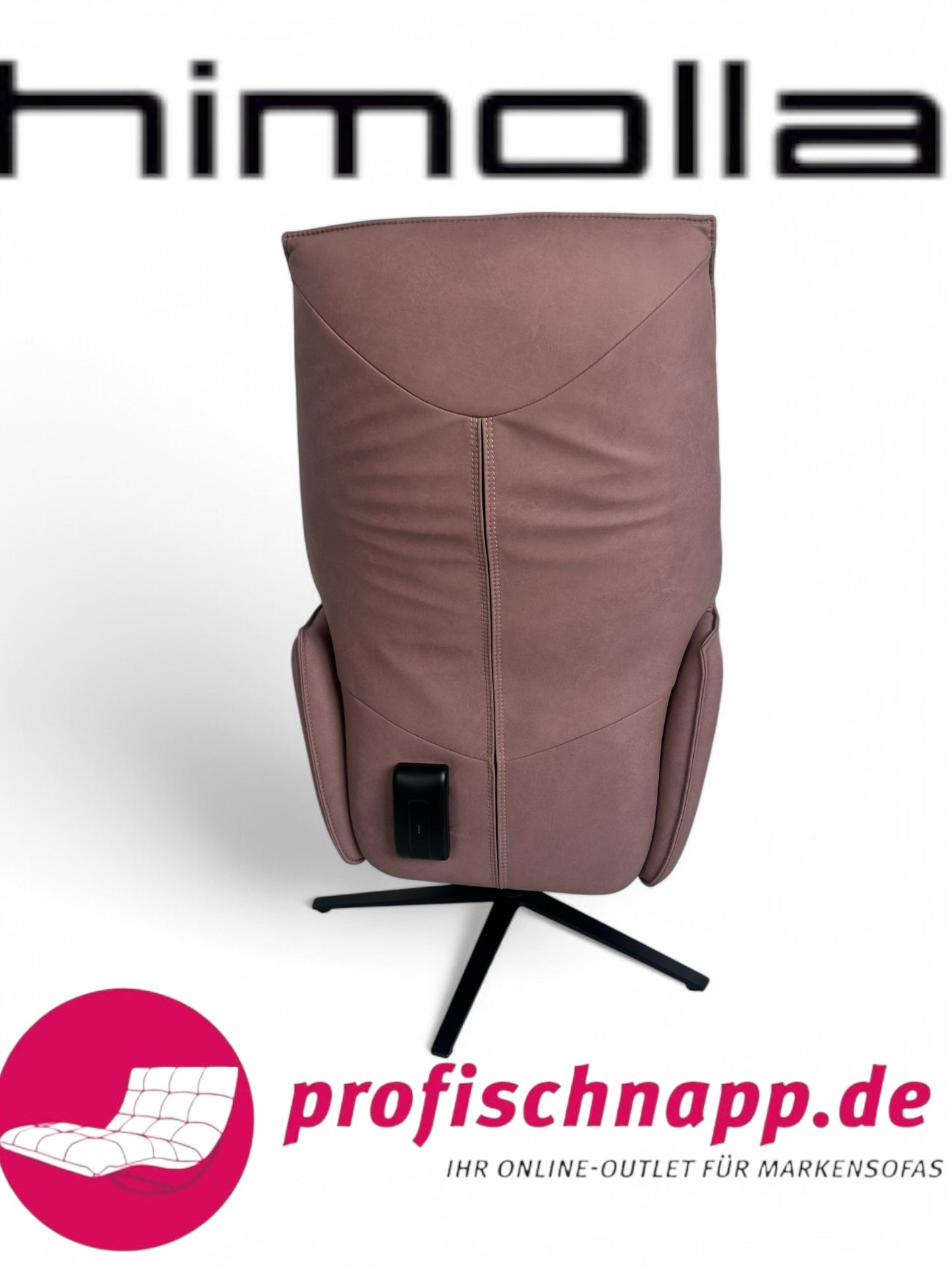 Sessel Himolla 7911 S Lounger Relaxsessel elektrisch – 2 Motoren, elektrische Kopfteilverstellung & Funkfernbedienung, Größe Medium, Leder Leonessa Lachs