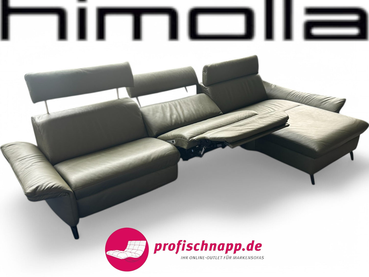 Ecksofa Himolla Velden 8372 – Wallfree & Herz-Waage Funktion, elektrisch, Longlife Leder Rustika 24 Zypres