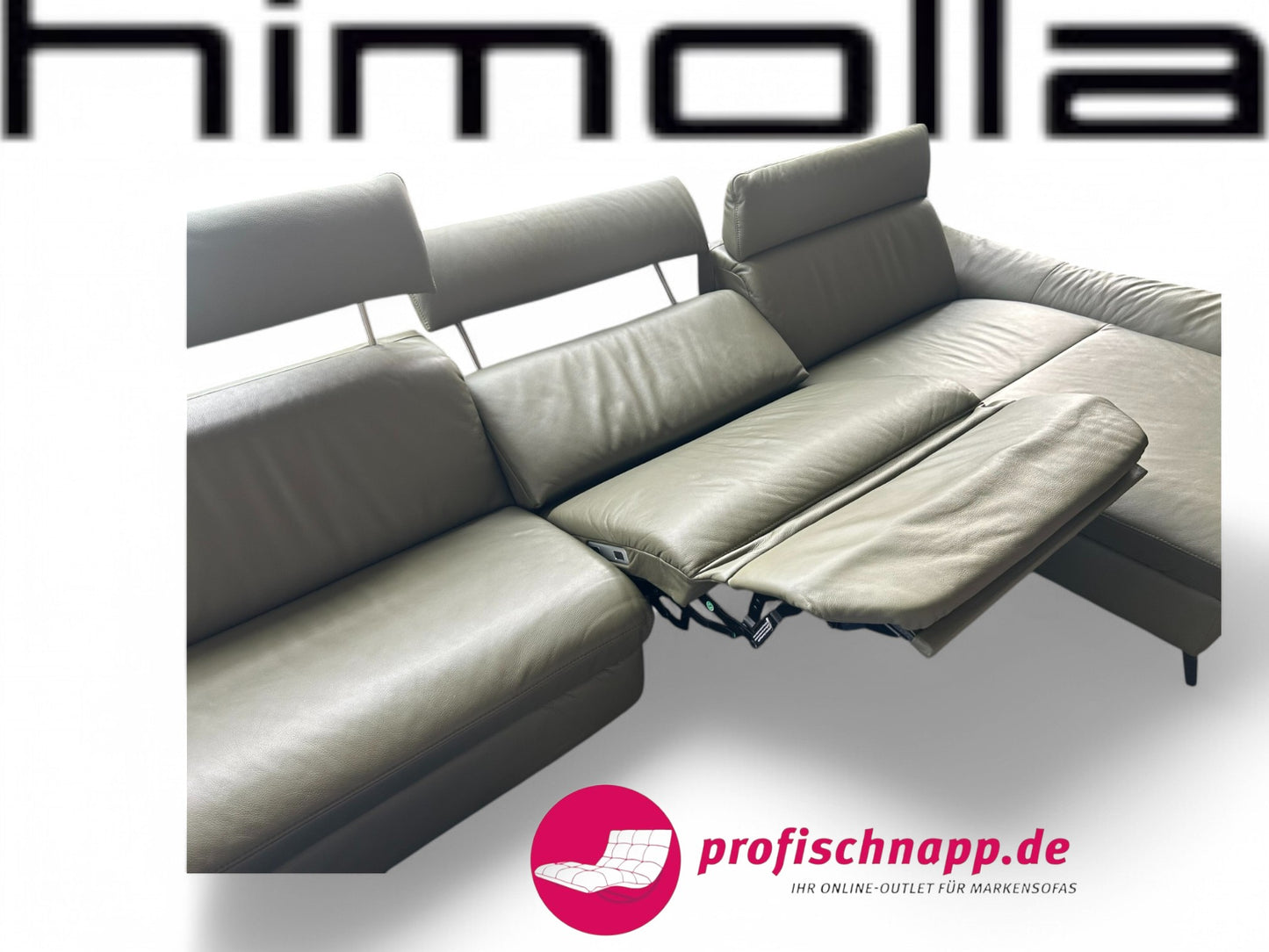 Ecksofa Himolla Velden 8372 – Wallfree & Herz-Waage Funktion, elektrisch, Longlife Leder Rustika 24 Zypres