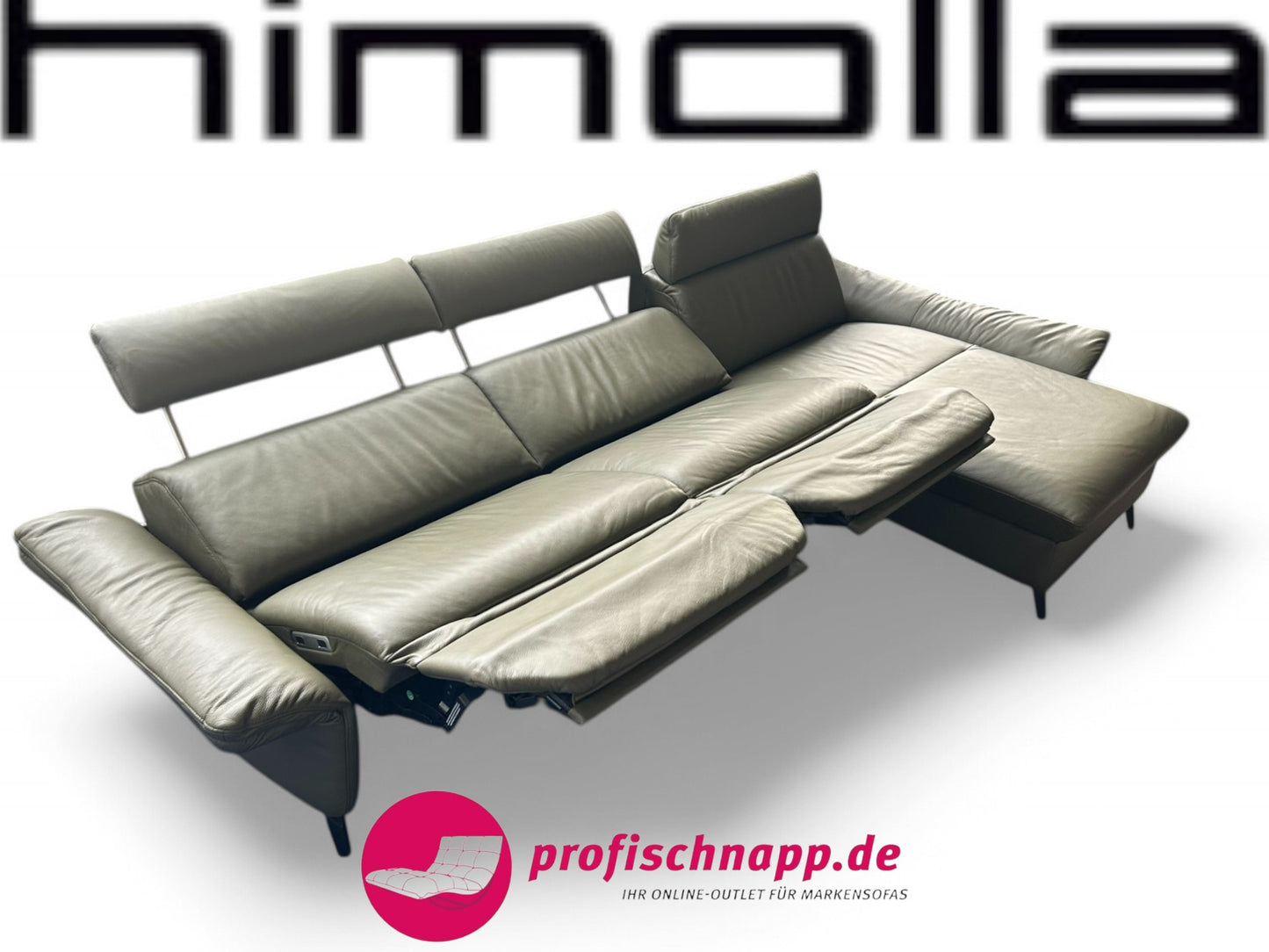 Ecksofa Himolla Velden 8372 – Wallfree & Herz-Waage Funktion, elektrisch, Longlife Leder Rustika 24 Zypres