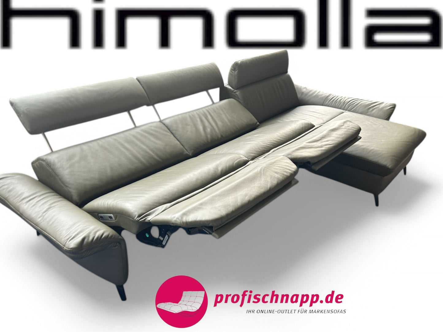 Ecksofa Himolla Velden 8372 – Wallfree & Herz-Waage Funktion, elektrisch, Longlife Leder Rustika 24 Zypres
