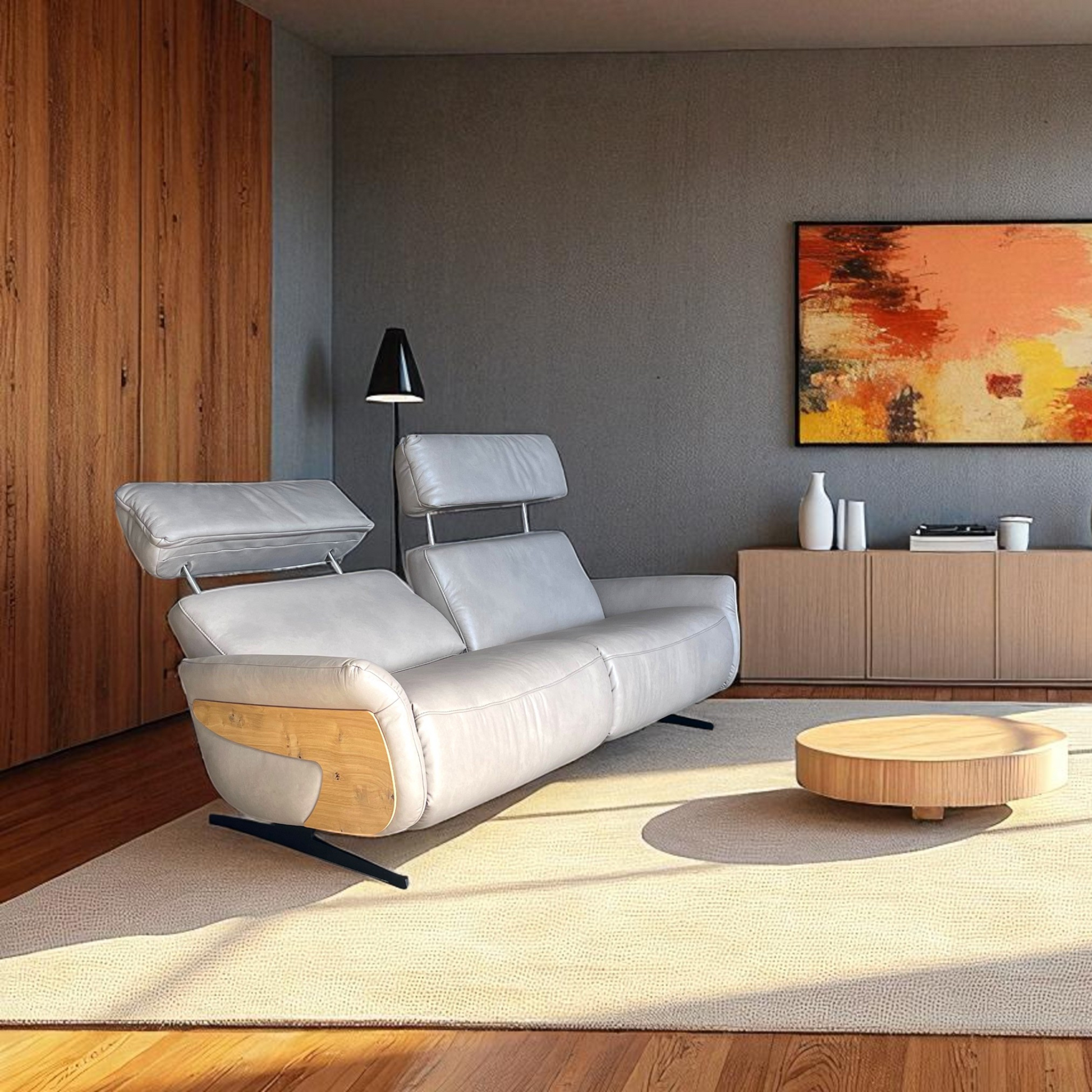 Sofa Himolla 4150 Cumuly Comfort – Soft Nappa Leder Island