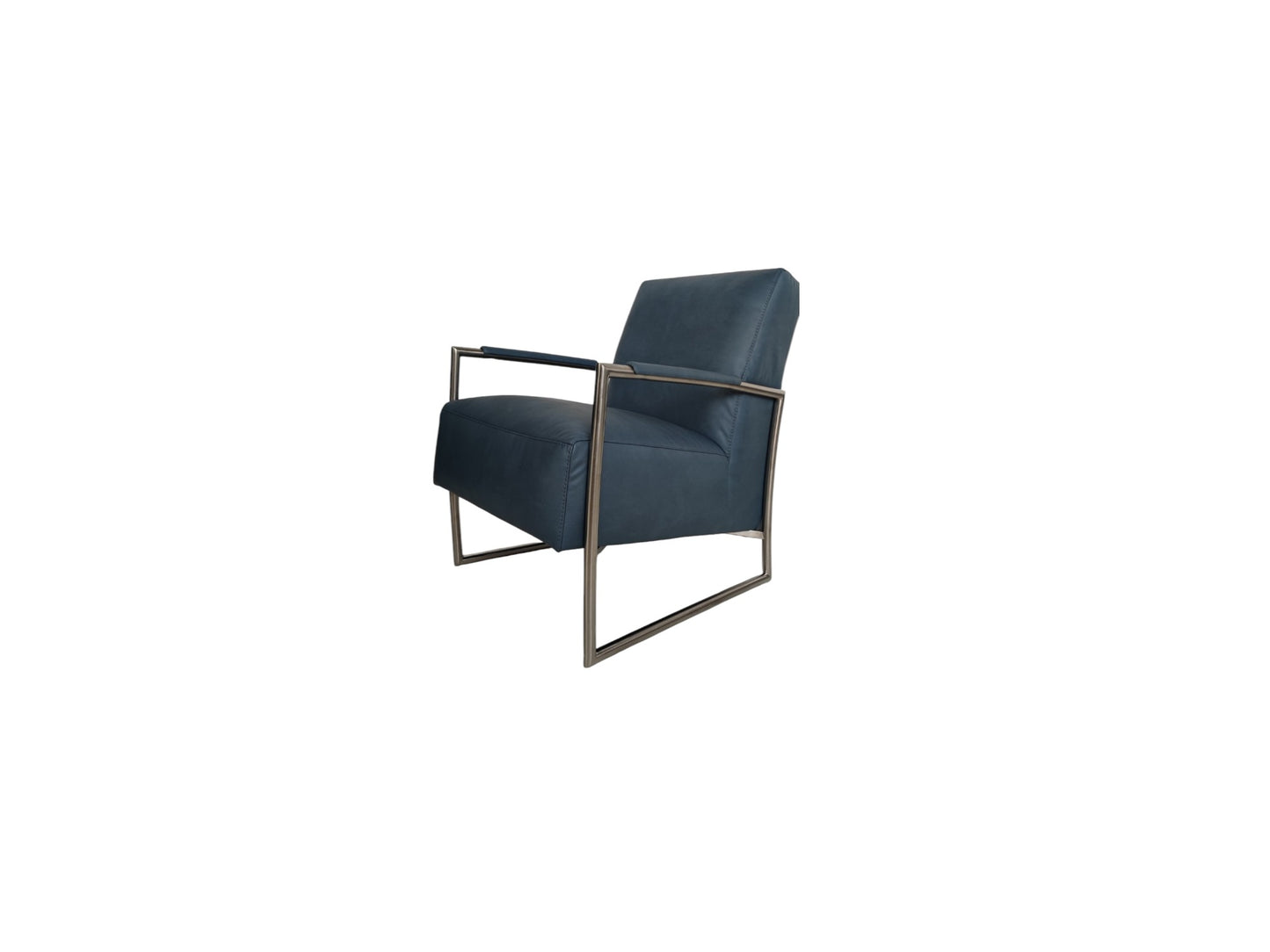 Sessel K+W 7400 Armlehnsessel - Stilvoller Sessel, Leder Bronco Azur