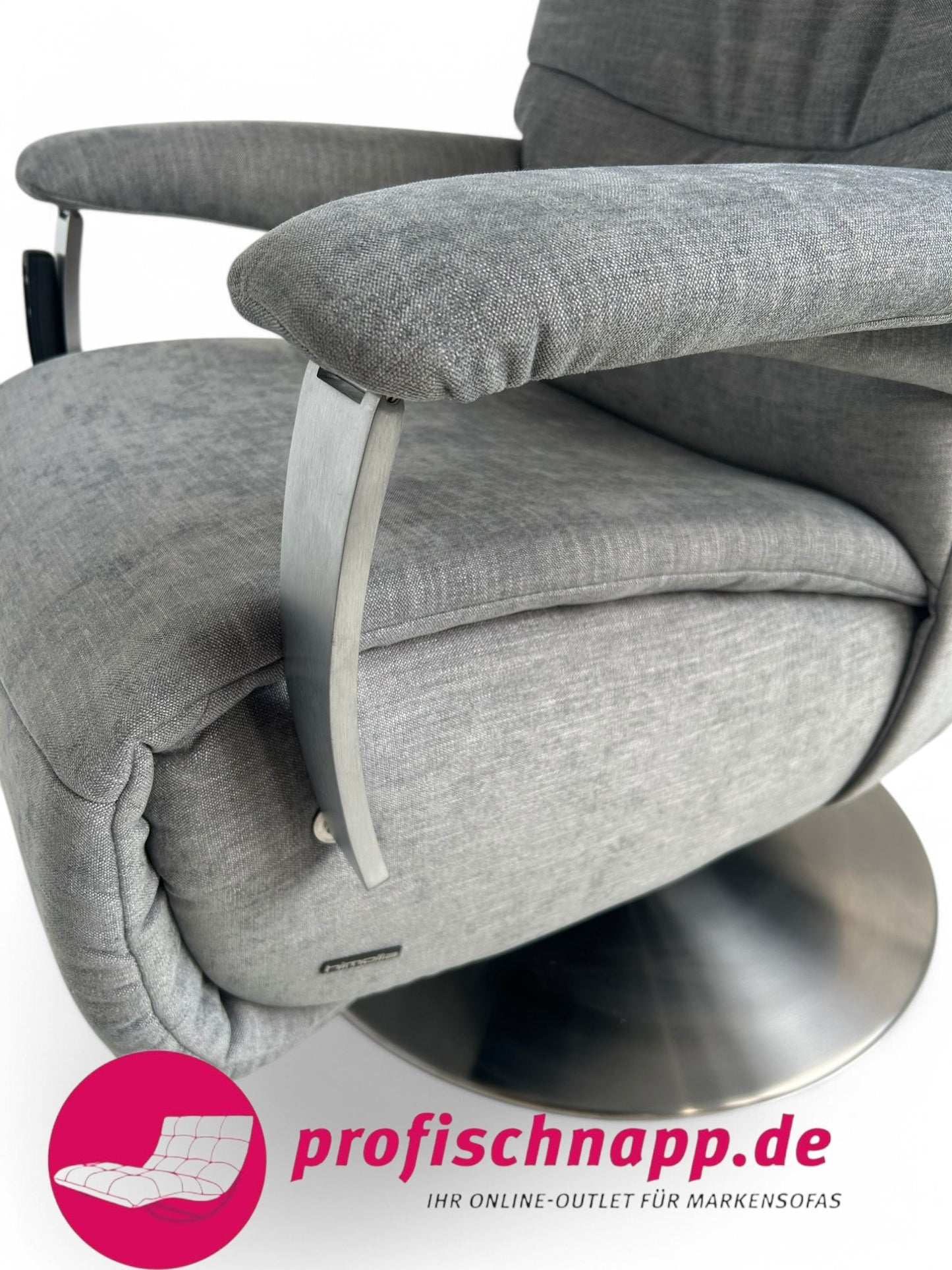 Sessel Himolla 7050 Easyswing Relaxsessel Medium – 2 Motoren, Webstoff 11 Leeds Platin, ergonomischer Fernsehsessel
