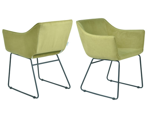 Armlehnstuhl Tom Tailor 2er-Set „T-Velvet“ – Stoffbezug & Metallgestell