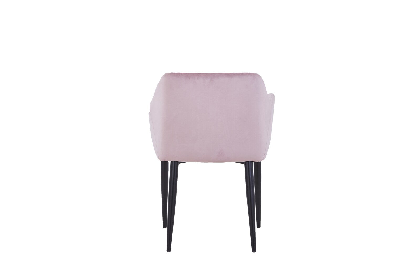 Armlehnstühle 2er-Set Samt – Altrosa mit schwarzem Gestell