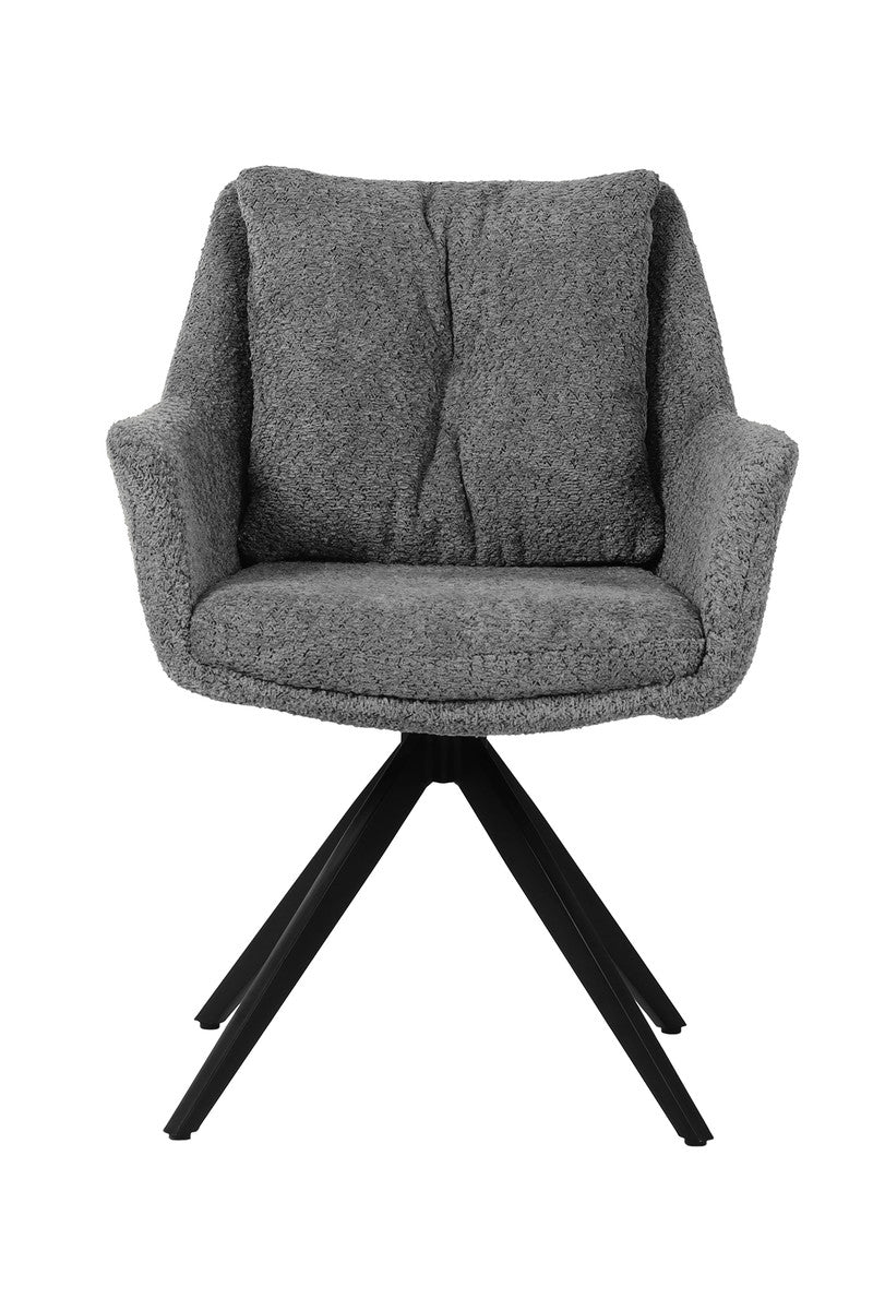 Armlehnstühle mit 360° Drehfunktion Grau - Metallgestell