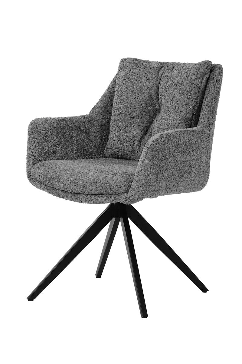 Armlehnstühle mit 360° Drehfunktion Grau - Metallgestell