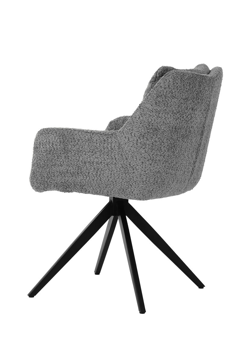 Armlehnstühle mit 360° Drehfunktion Grau - Metallgestell