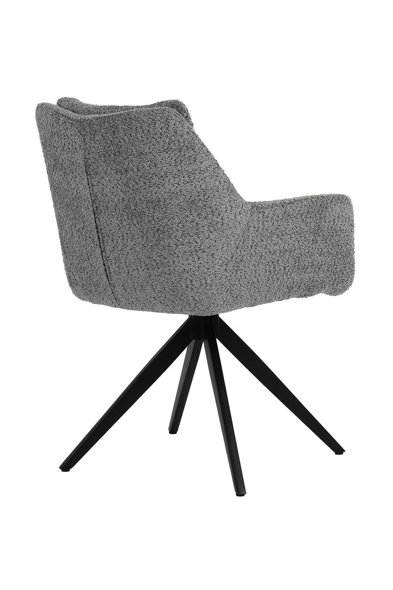 Armlehnstühle mit 360° Drehfunktion Grau - Metallgestell