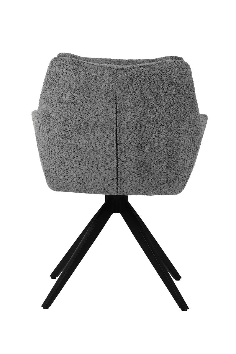 Armlehnstühle mit 360° Drehfunktion Grau - Metallgestell