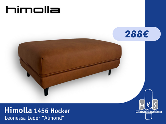 Sofahocker Himolla 1456 – Eleganter Lederhocker mit 4 Füßen in Leonessa Almond