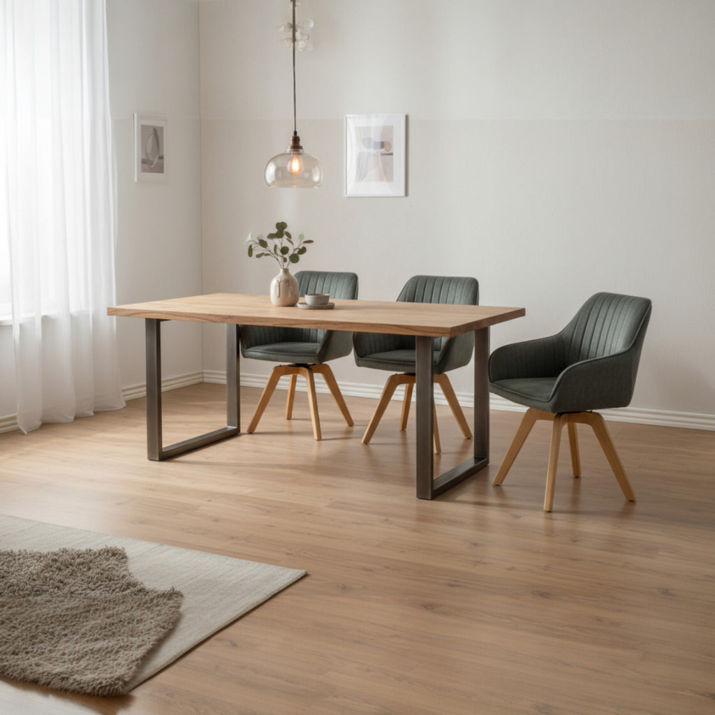 Drehstuhl „Gail“ 2er SET mit 180° Rückstellfunktion