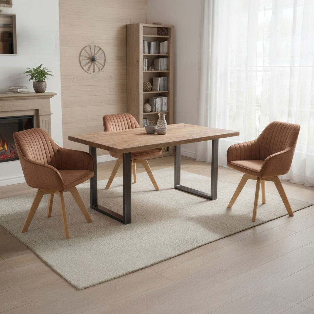 Drehstuhl „Gail“ 2er SET mit 180° Rückstellfunktion