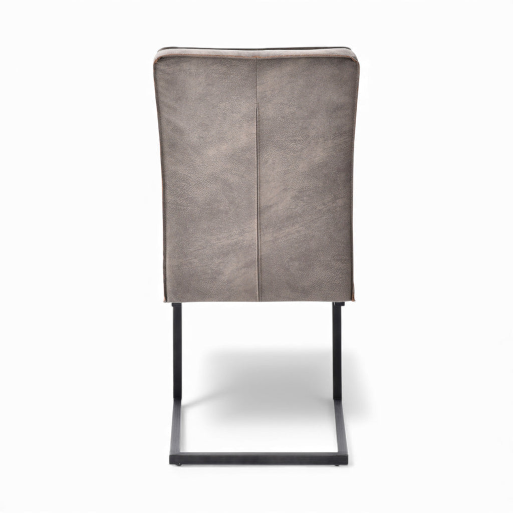 Schwingstuhl „David“ 2er-Set in Taupe – mit & ohne Armlehne