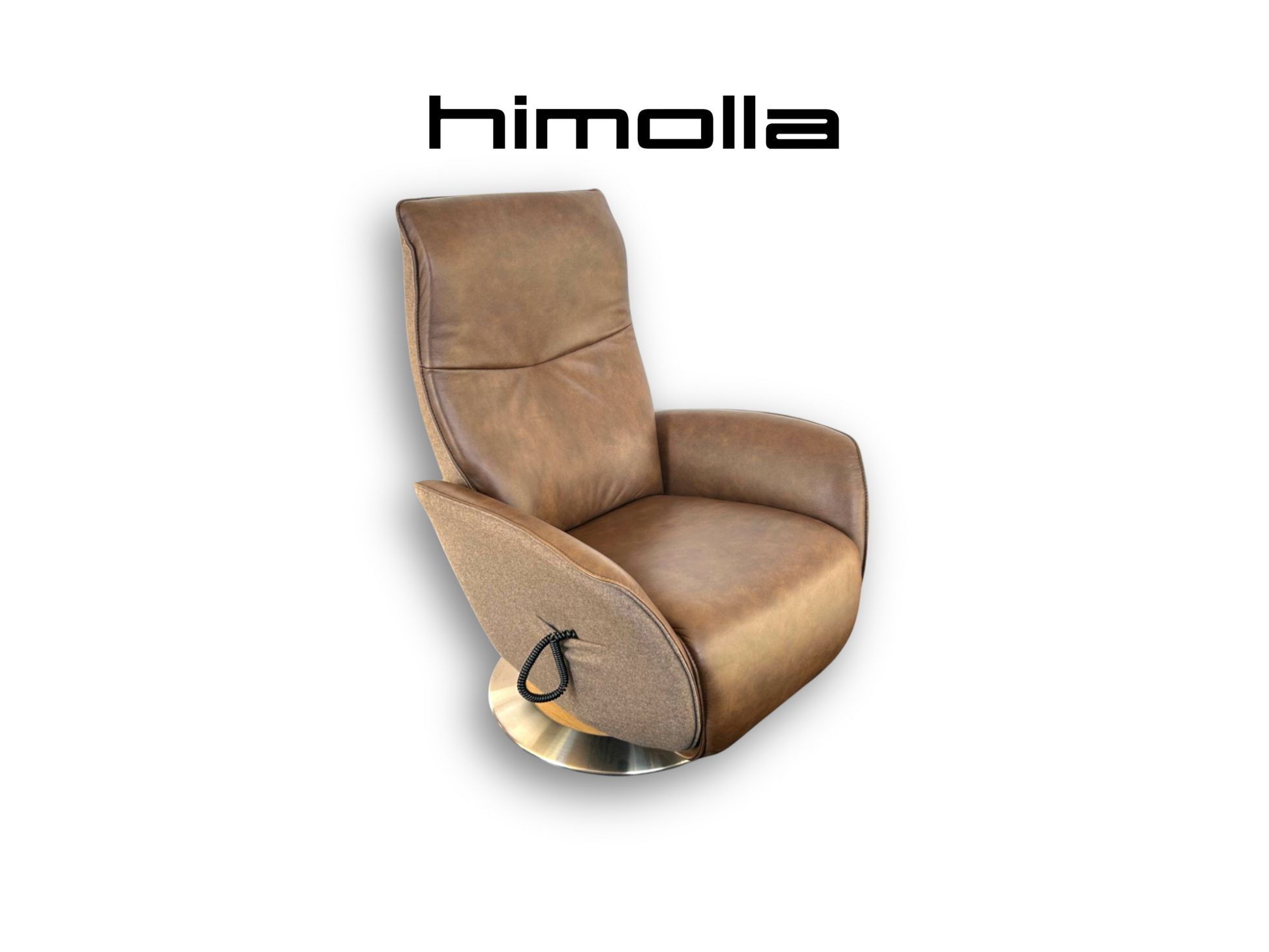 Sessel Himolla 7928 Easy-Swing Relaxsessel 1-motorig mit Aufstehhilfe, Leder Forest & Stoff Salino Schlam