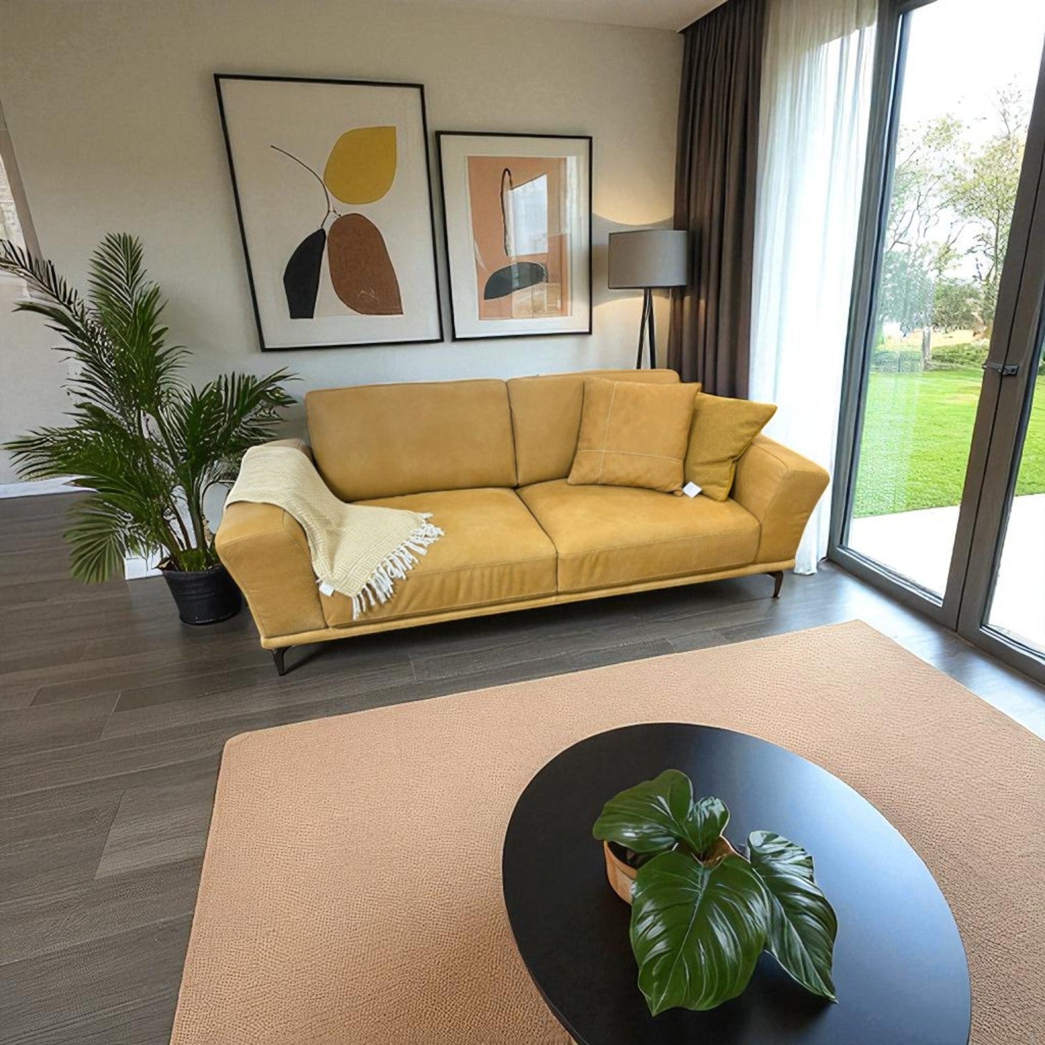 Sofa W.Schillig 24250 "montanaa" – Leder Kurkuma