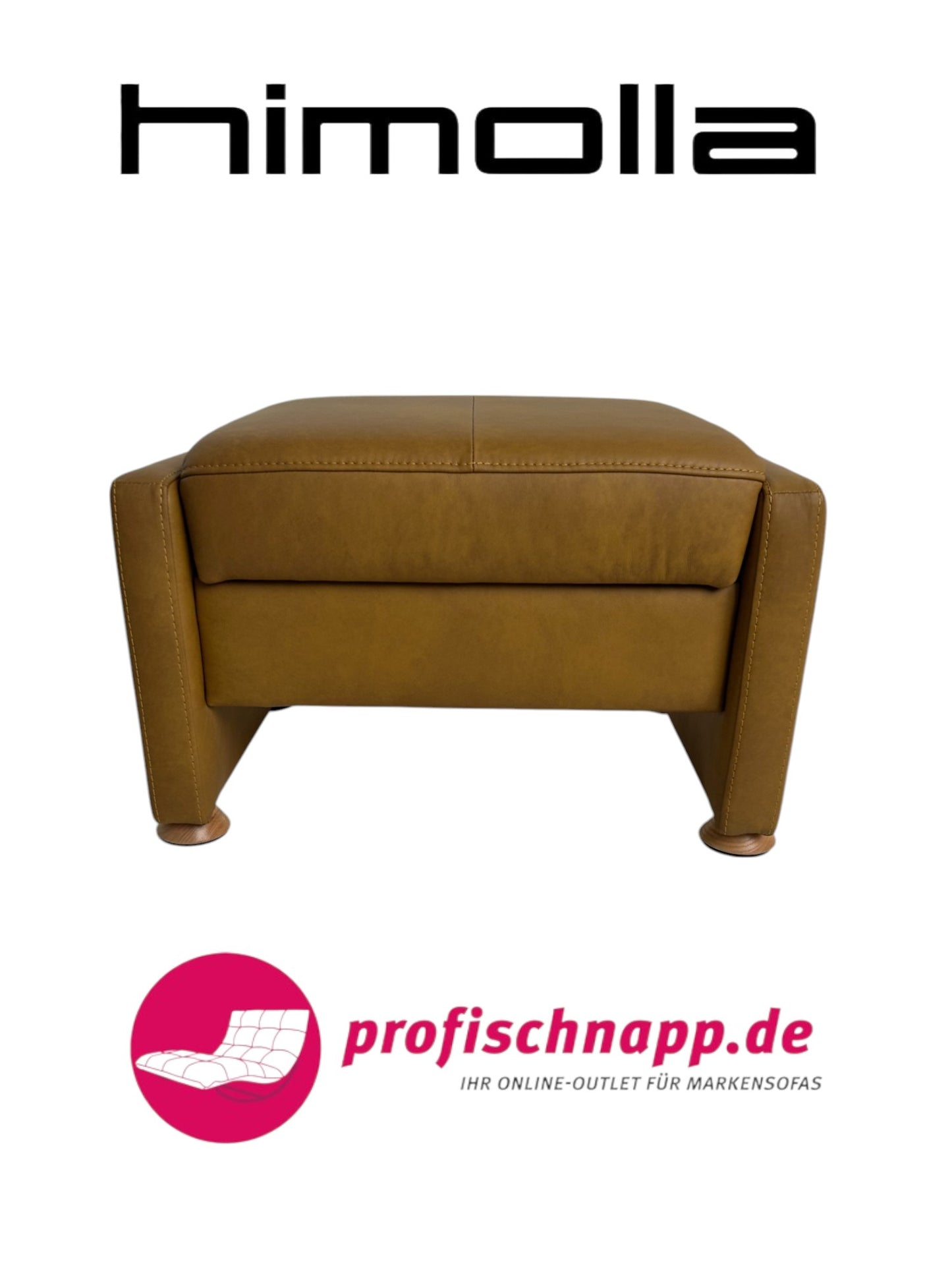 Himolla 4898 Hocker 01A41 – Aufklappbarer Hocker aus Nappaleder in der Farbe Sun