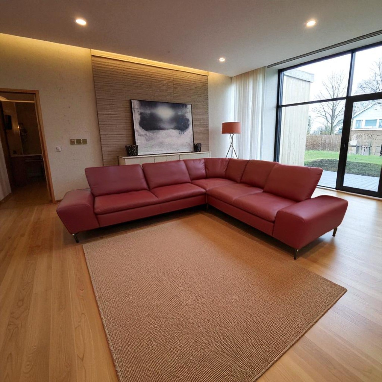 Ecksofa W.Schillig 16540 "valentinoo" – Leder Rot