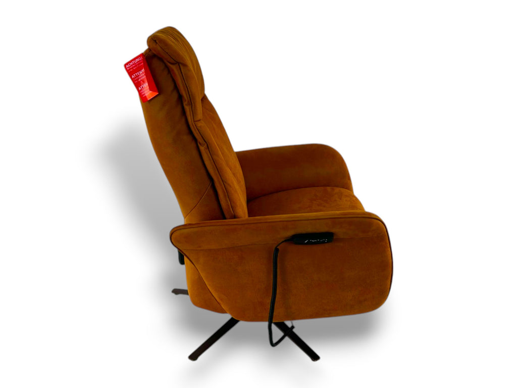 Sessel Himolla 7358 Easy-Swing Relaxsessel 1-motorig mit Aufstehhilfe, Microfaser Nevada Cognac