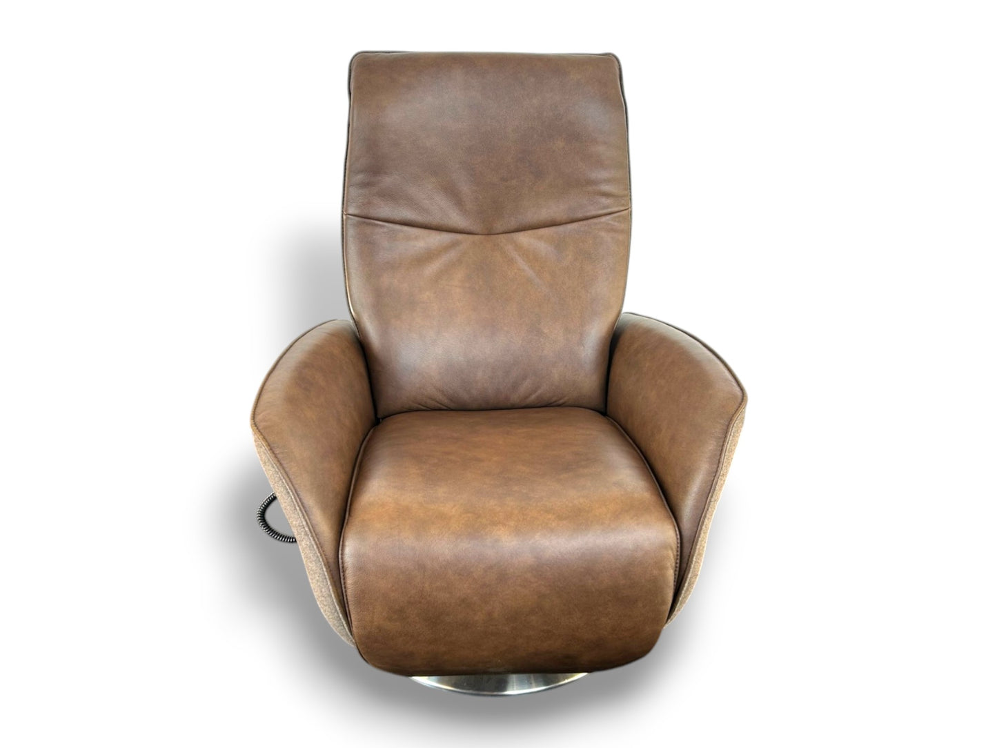 Sessel Himolla 7928 Easy-Swing Relaxsessel 1-motorig mit Aufstehhilfe, Leder Forest & Stoff Salino Schlam