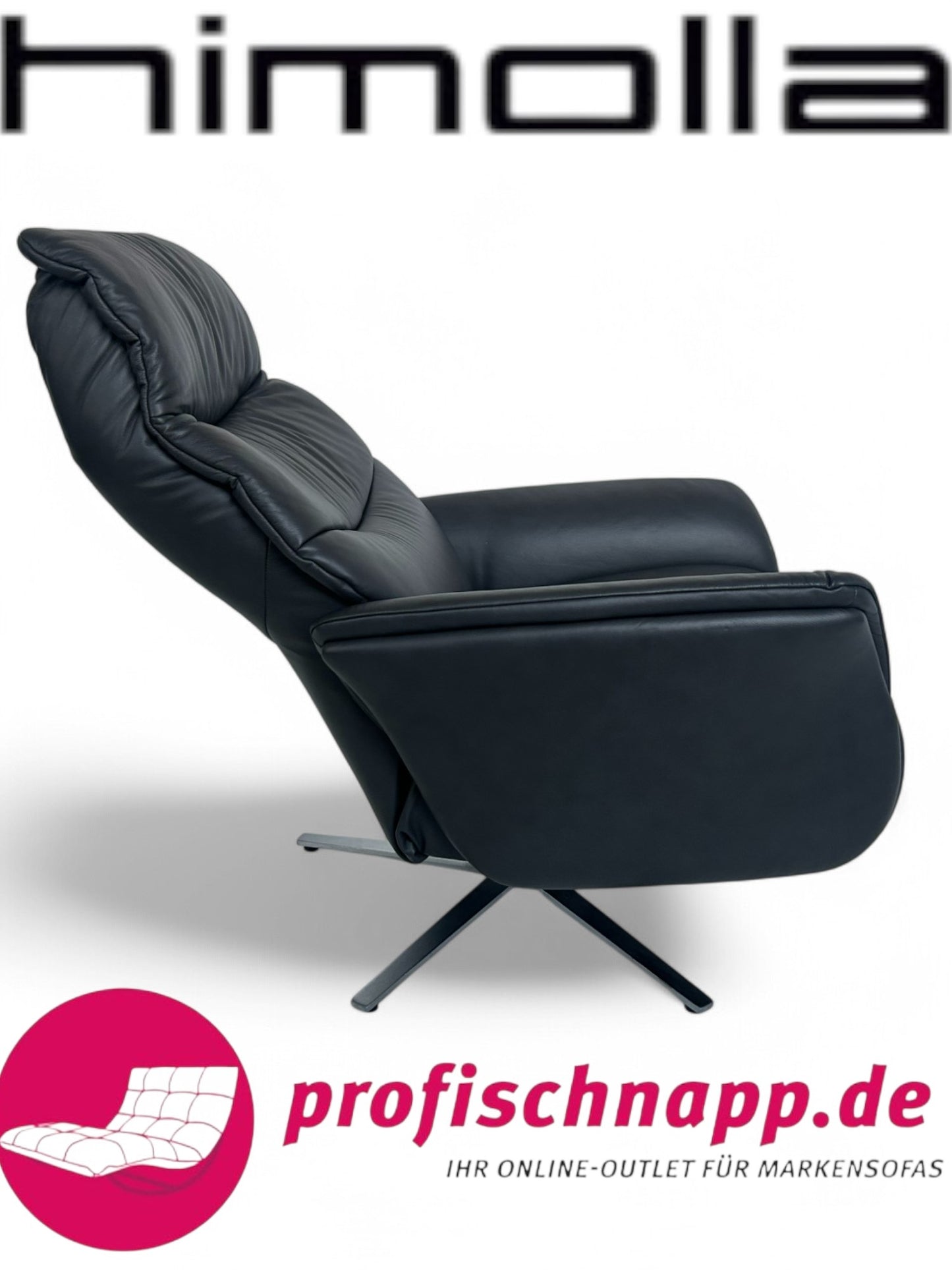 Himolla 8951 Easyswing Relaxsessel manuell – Echtleder Soft 31 Moor, ergonomisch & drehbar mit Sternfuß aus Edelstahl