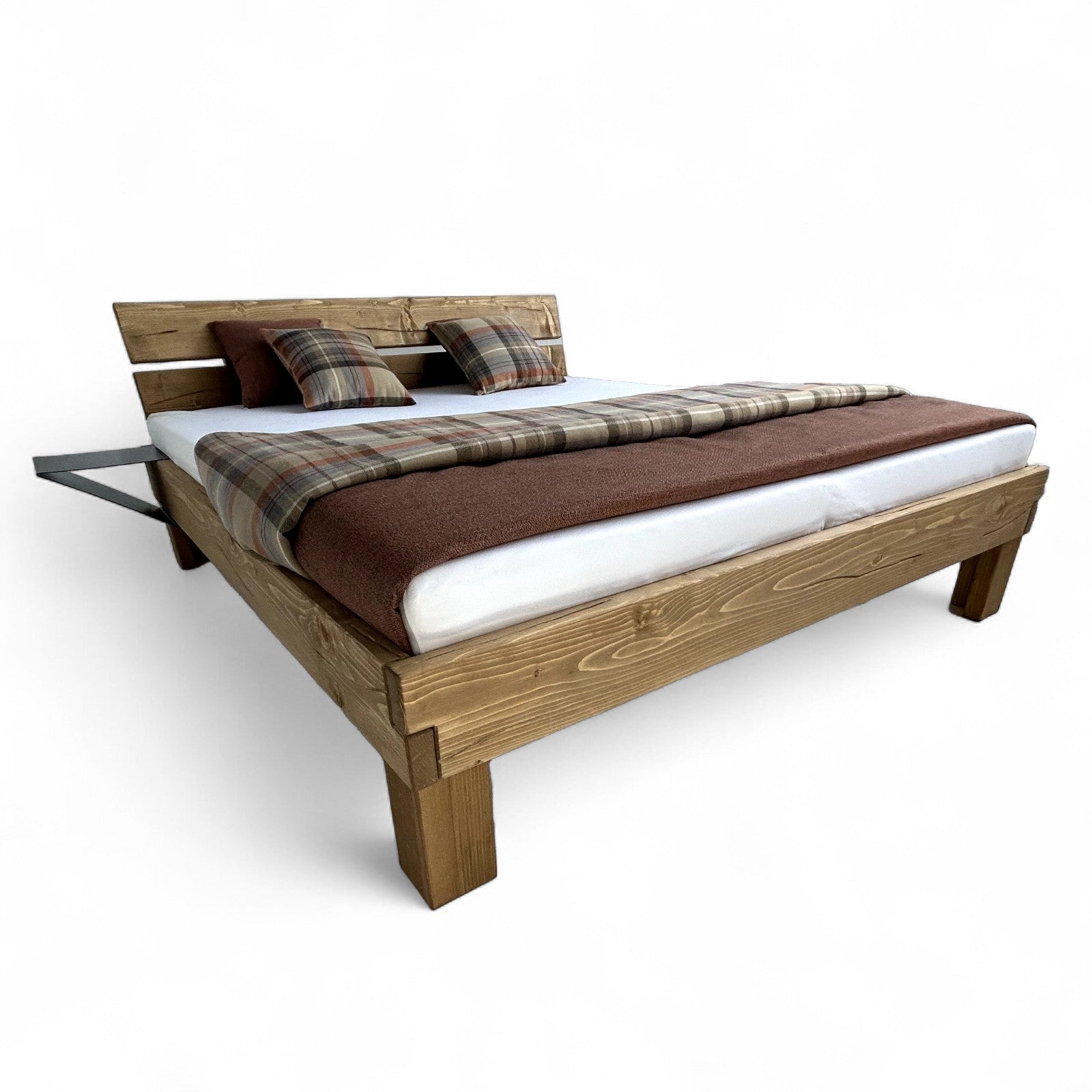 Bett Wickie Massivholz mit Kopfteil - 180x200cm