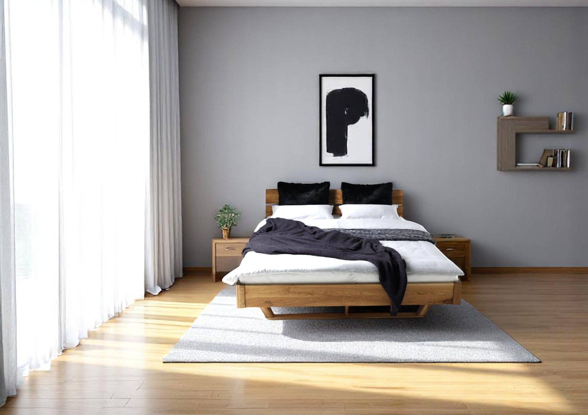 Bett Casanova Eiche Massivholz