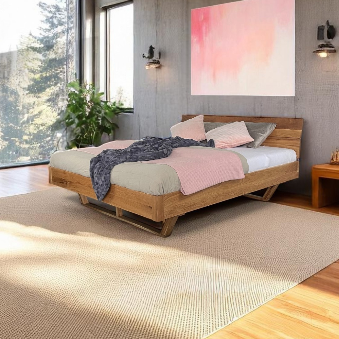 Bett Mona Eiche Massivholz