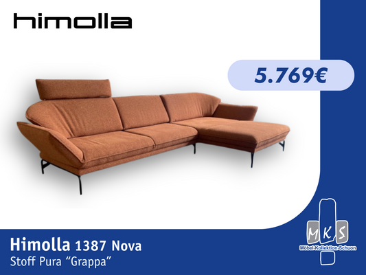 Ecksofa Himolla 1378 NOVA – Stoff Pura Grappa