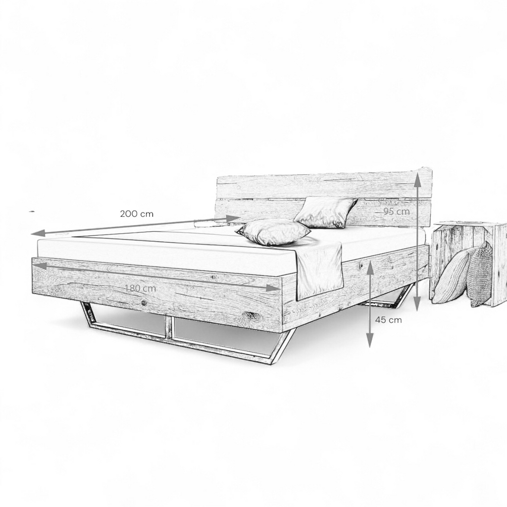 Bett Dreamwood Eiche Massivholz