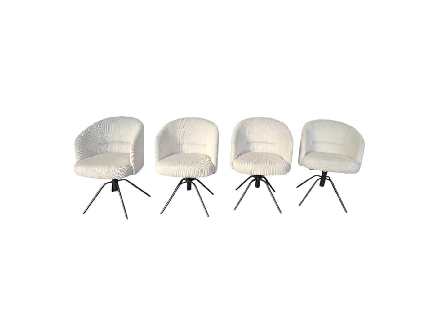 Elva Moover+ Drehsessel 4er Set – Stoff Rebell cream