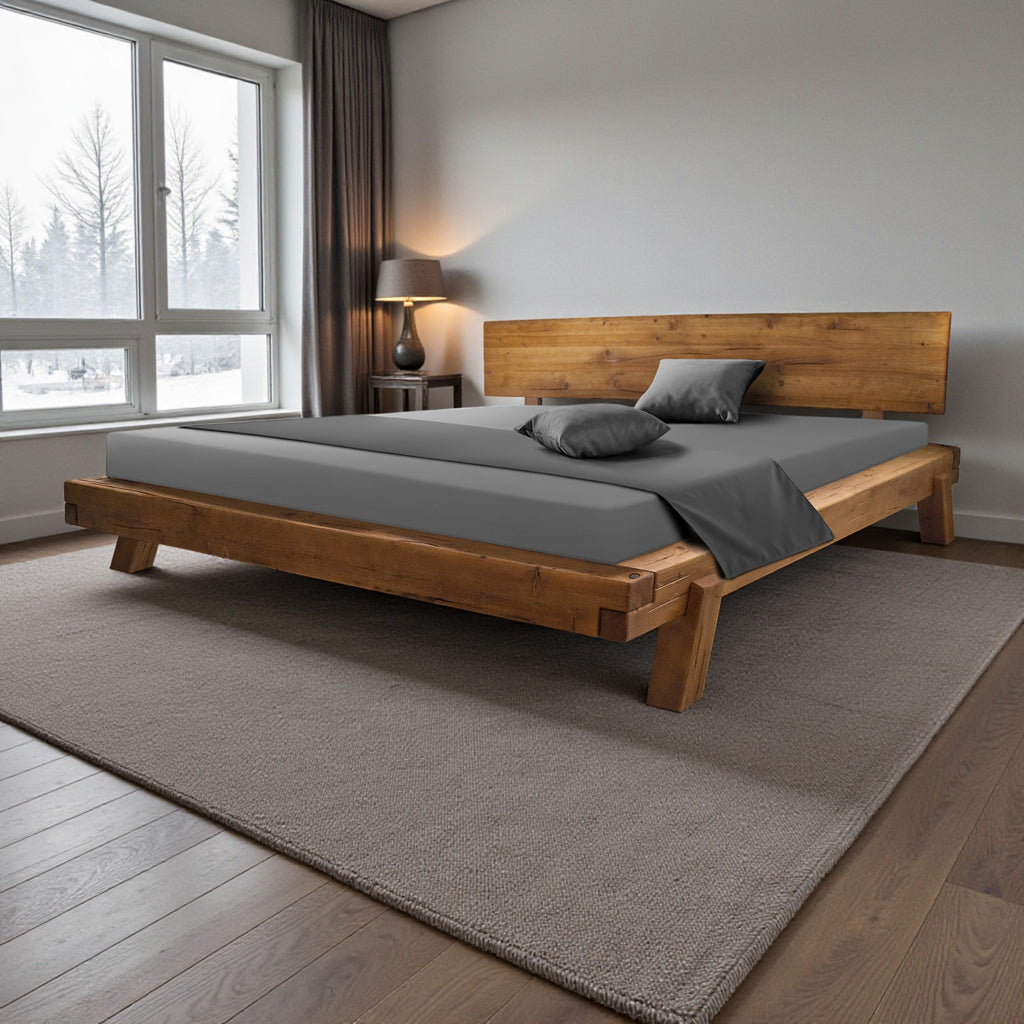 Bett Family Eichenoptik Massivholz - 240cm Breite