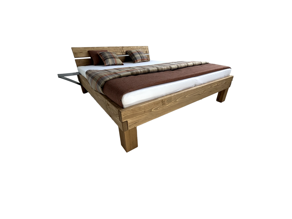 Bett Wickie Massivholz mit Kopfteil - 180x200cm