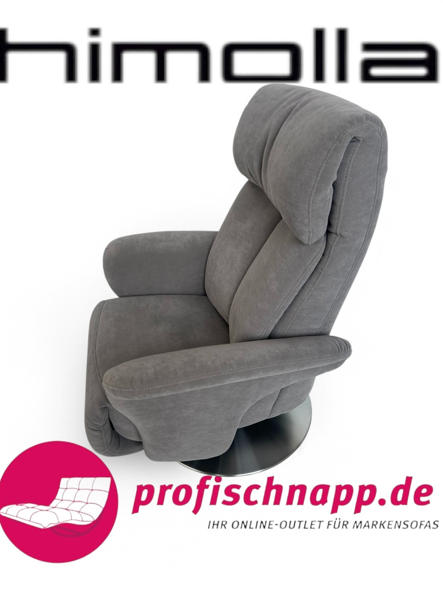 Himolla 7627 Easyswing Relaxsessel elektrisch mit Aufstehhilfe – 2-motorig, Bezugsstoff Nuvano Stein