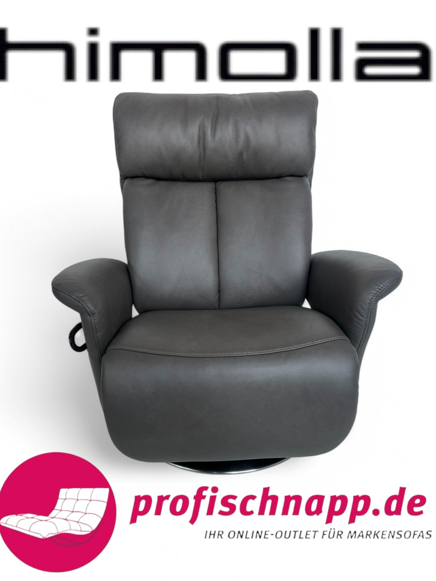 Himolla 8937 Easyswing Relaxsessel – 3-motorig mit Aufstehhilfe, verstellbares elektrisches Kopfteil, Longlife Leder 24 Magma