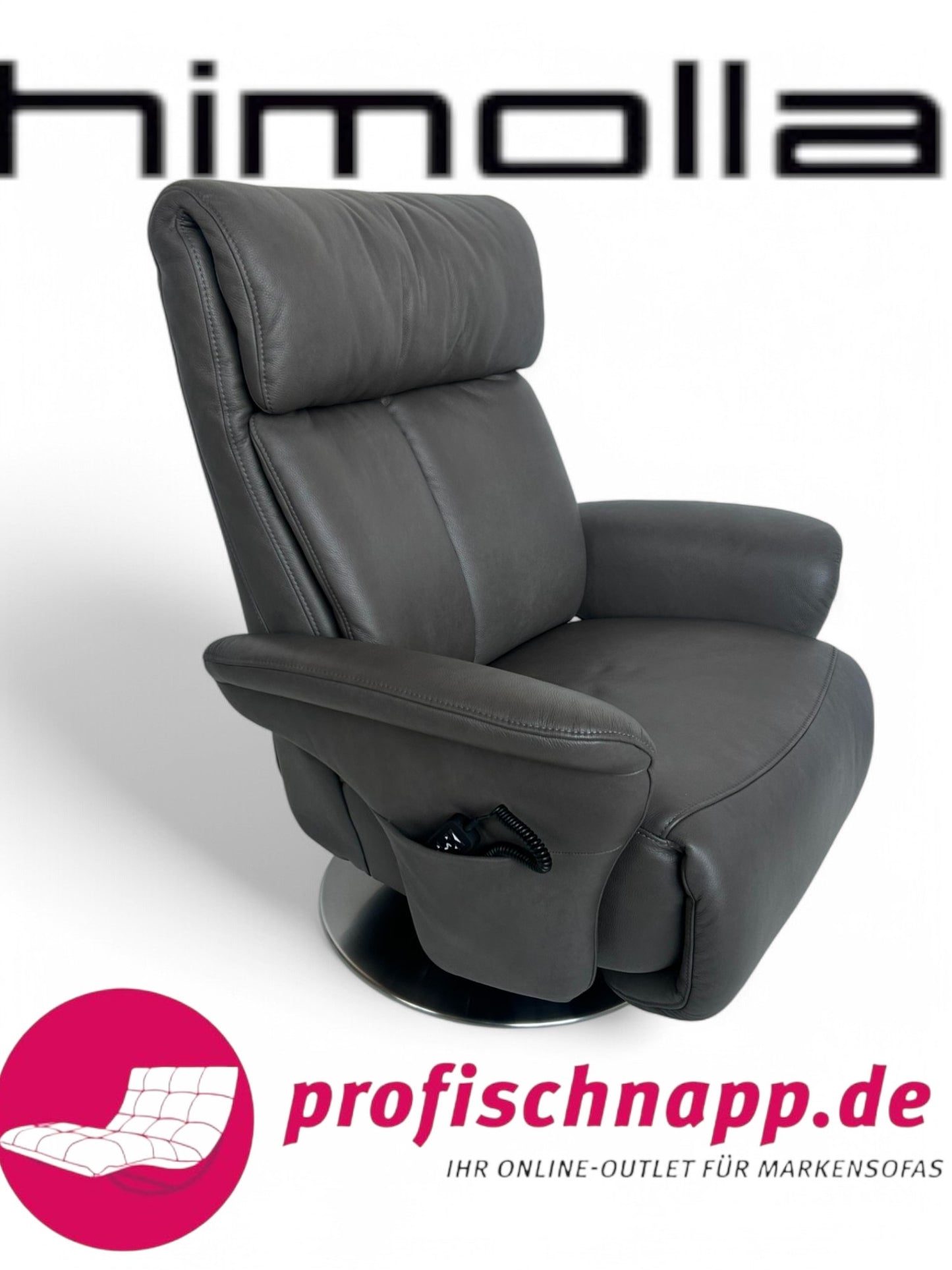 Himolla 8937 Easyswing Relaxsessel – 3-motorig mit Aufstehhilfe, verstellbares elektrisches Kopfteil, Longlife Leder 24 Magma